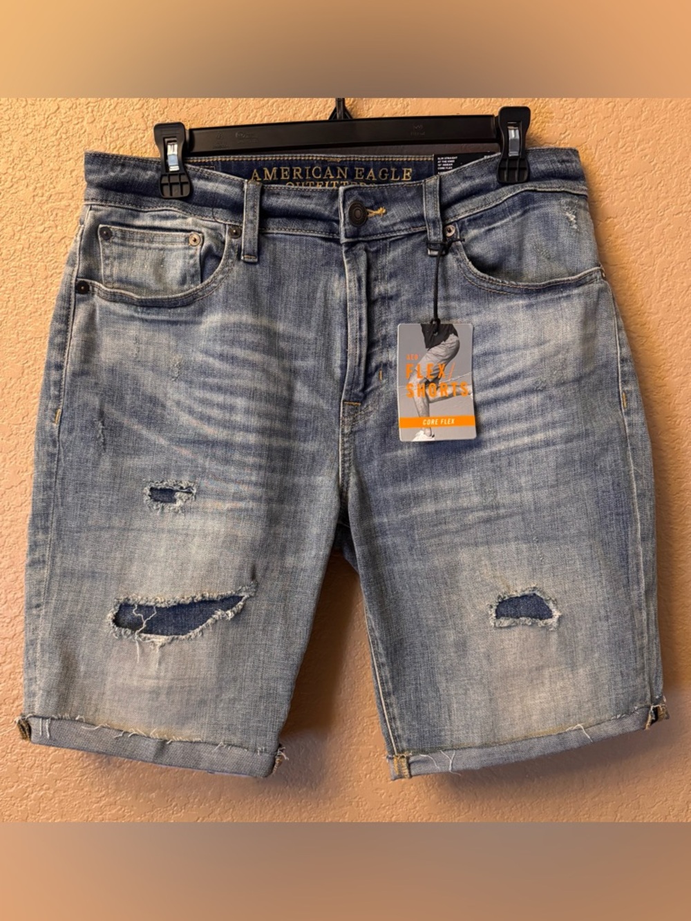 NWT American Eagle Core Flex Slim Straight Denim Shorts 31
